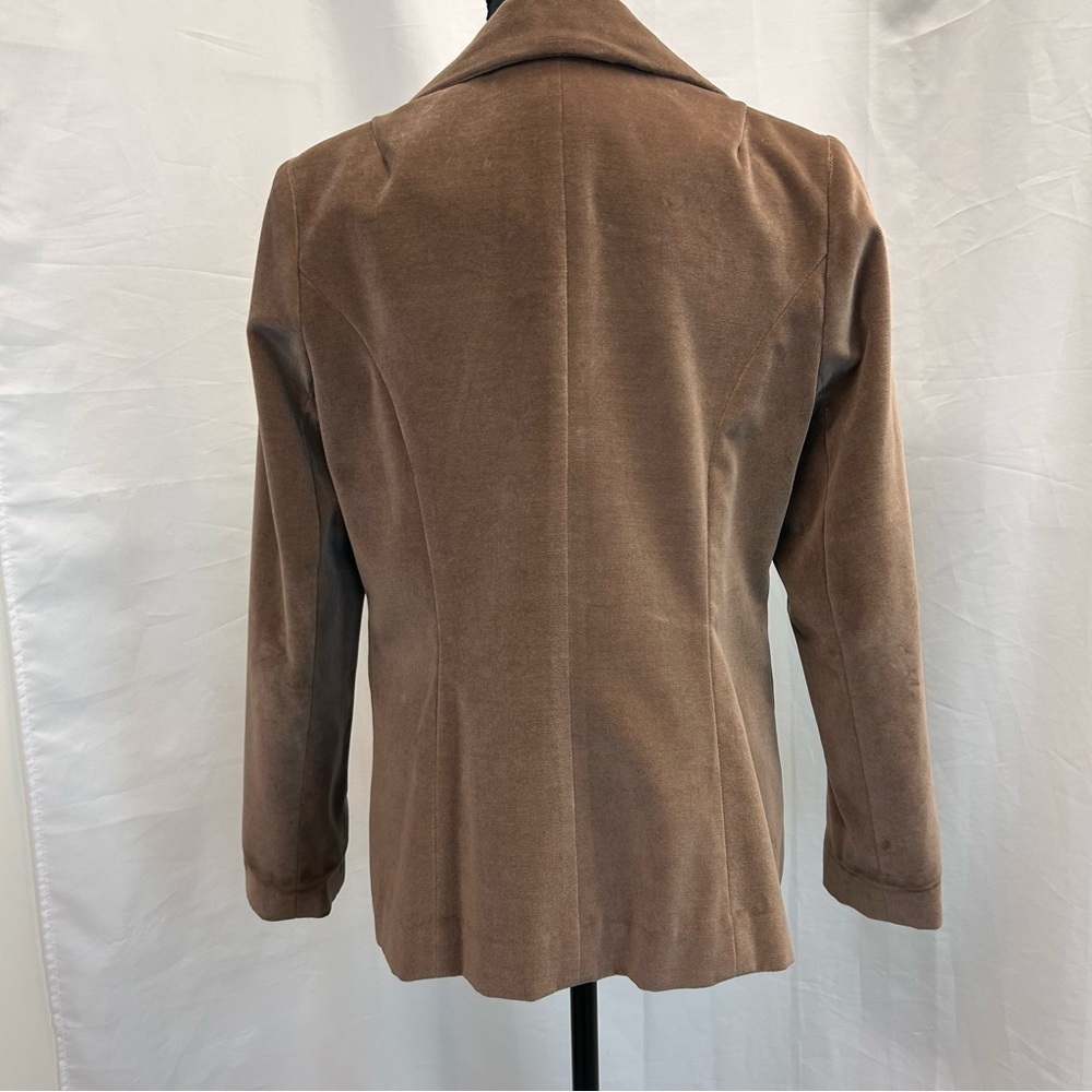 Perruzza vintage camel tan brown velvet single breasted blazer jacket🇨🇦 - Picture 5 of 11